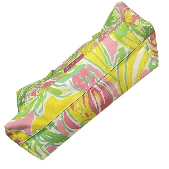Lilly Pulitzer for Estee Lauder Strawberry Banana Pink Vibrant Tote Bag Colorful - Picture 6 of 8